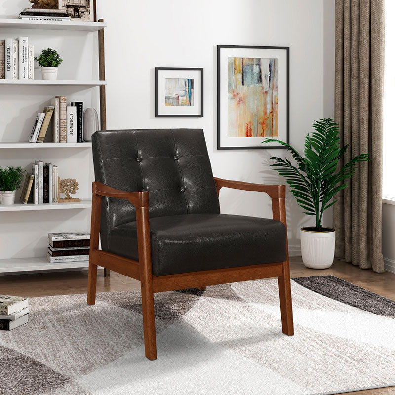 Alby Accent Chair (Dark Brown) Homelegance | Furniture Cart throughout Design elements that make this dark brown accent chair a seating statement