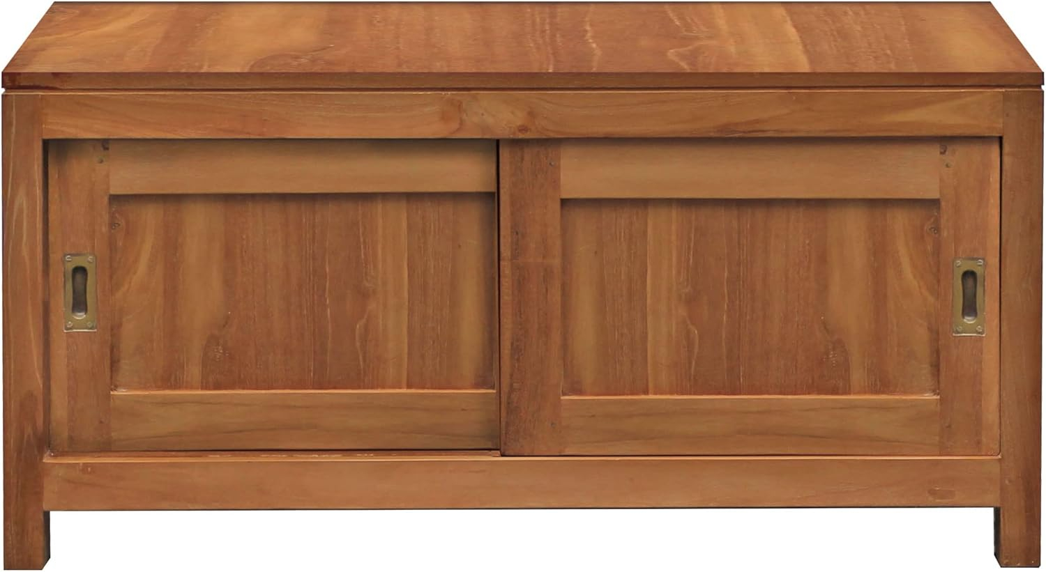 Buy Waxed Teak Wood Sonoma Bathroom Linen Cabinet With 2 Sliding Doors ... regarding Waxed Teak Wood Sonoma Bathroom Linen Cabinet