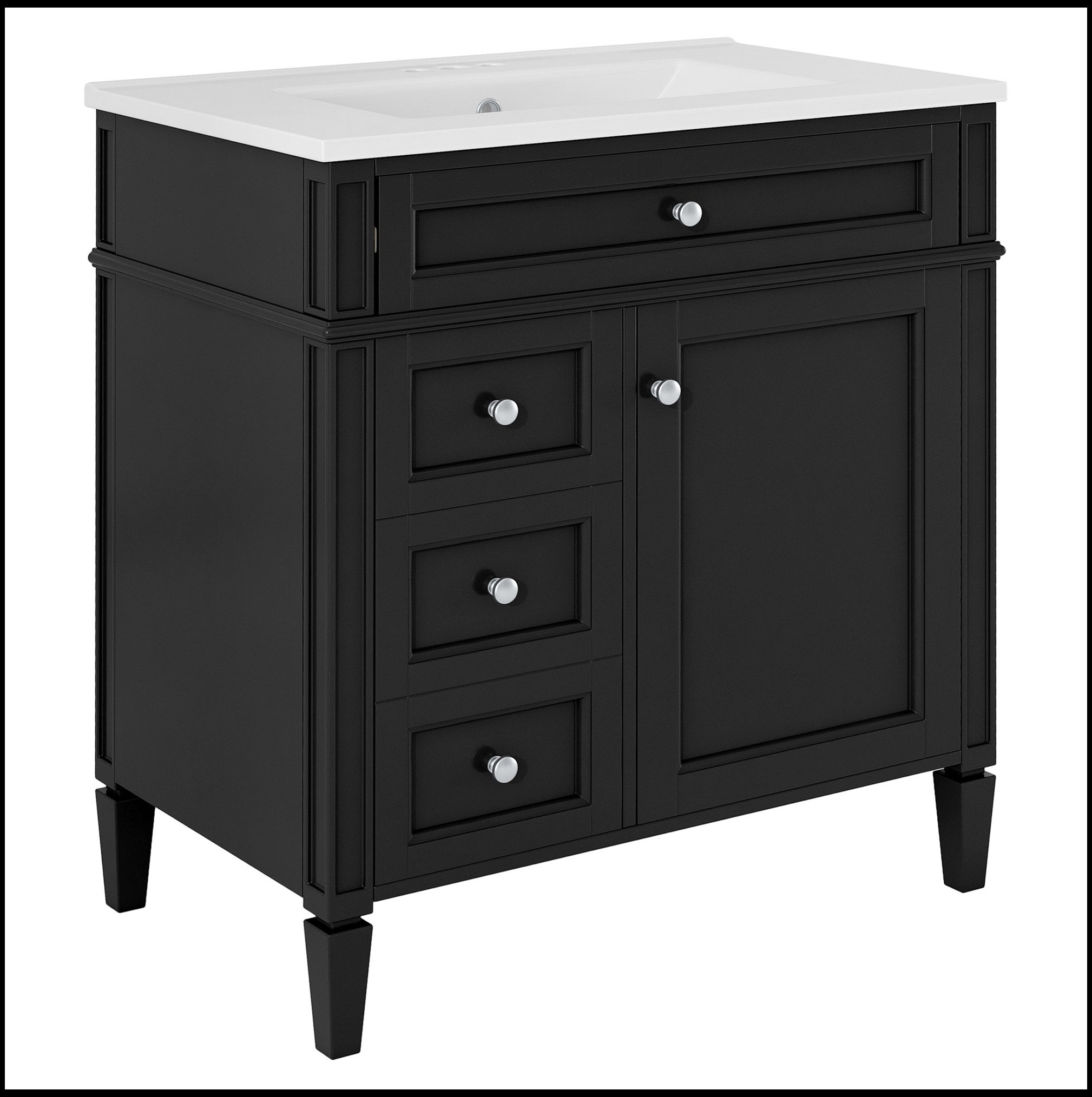 Charlton Home® 30'' Bathroom Vanity With Top Sink, Modern Bathroom ... inside Alchemist 30 Bathroom Vanity