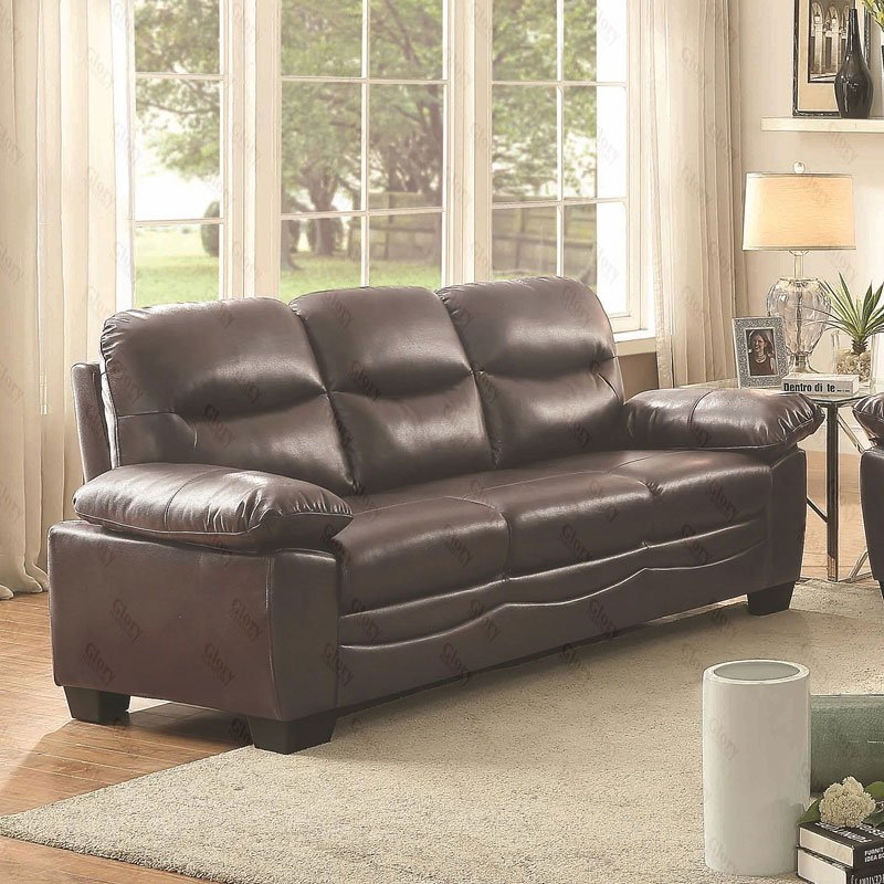 Marta Dark Brown Sofa Glory Furniture | Furniture Cart within Glory Furniture Marta Accent Chair In Dark Brown Color