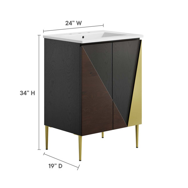 Modway Alchemist Free Standing Single Bathroom Vanity With Manufactured ... with regard to How Alchemist 30 Bathroom Vanity Transforms Small Space Layouts