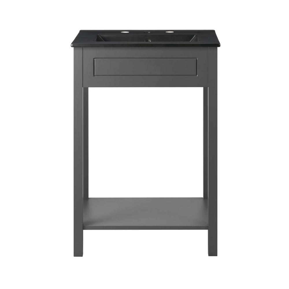 Modway Altura 24" Bathroom Vanity Gray Black Eei-5798-Gry-Blk inside Altura 24" Bathroom Vanity Cabinet, Gray