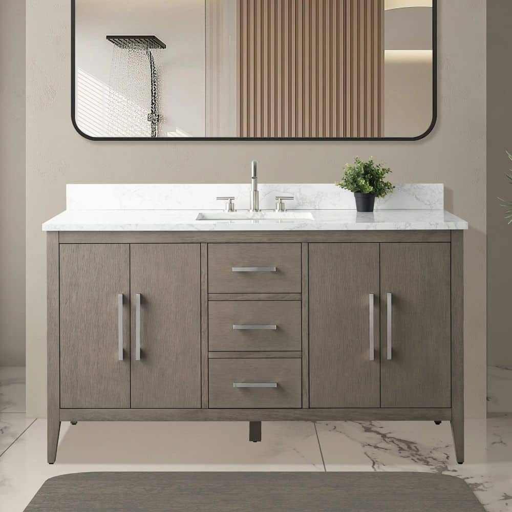 Reviews For Vanity Art 60 In. W. X 22 In. D X 38 In. H Single Sink ... intended for Preserving History Through Authentic Silver Vanity Cabinet Collections