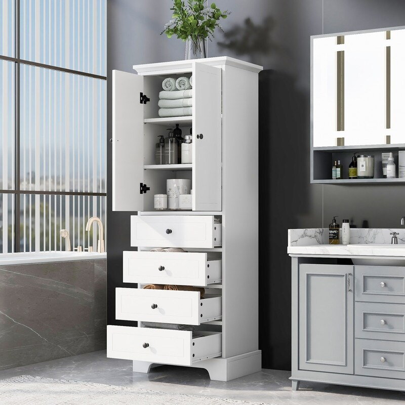 Salinas Bathroom Storage Cabinet With Doors By Bush Furniture - On Sale ... for Salinas Bathroom Storage Cabinet