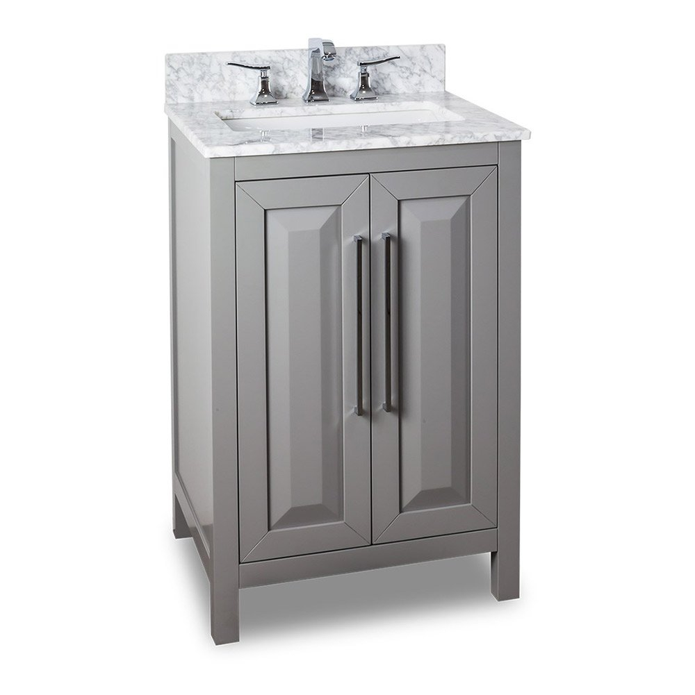 Small Bathroom Vanities Collection - 24" Bathroom Vanity In Grey By ... pertaining to Transforming Your Bathroom Layout with a Strategic Gray Vanity Cabinet Choice