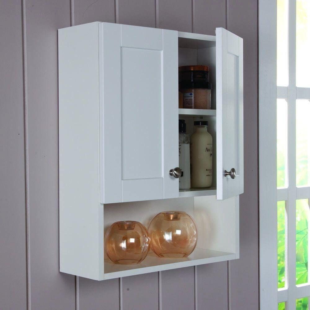 Stylish And Functional Over Toilet Storage Cabinet In White regarding Avery Over-The-Toilet Wall-Mounted Storage Cabinet, White