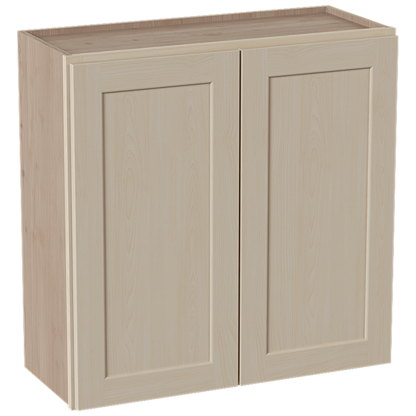 W303012 Double Door Wall Cabinet White Oak Inset Natural | Unfinished ... for Acadian Double Door Wall Cabinet