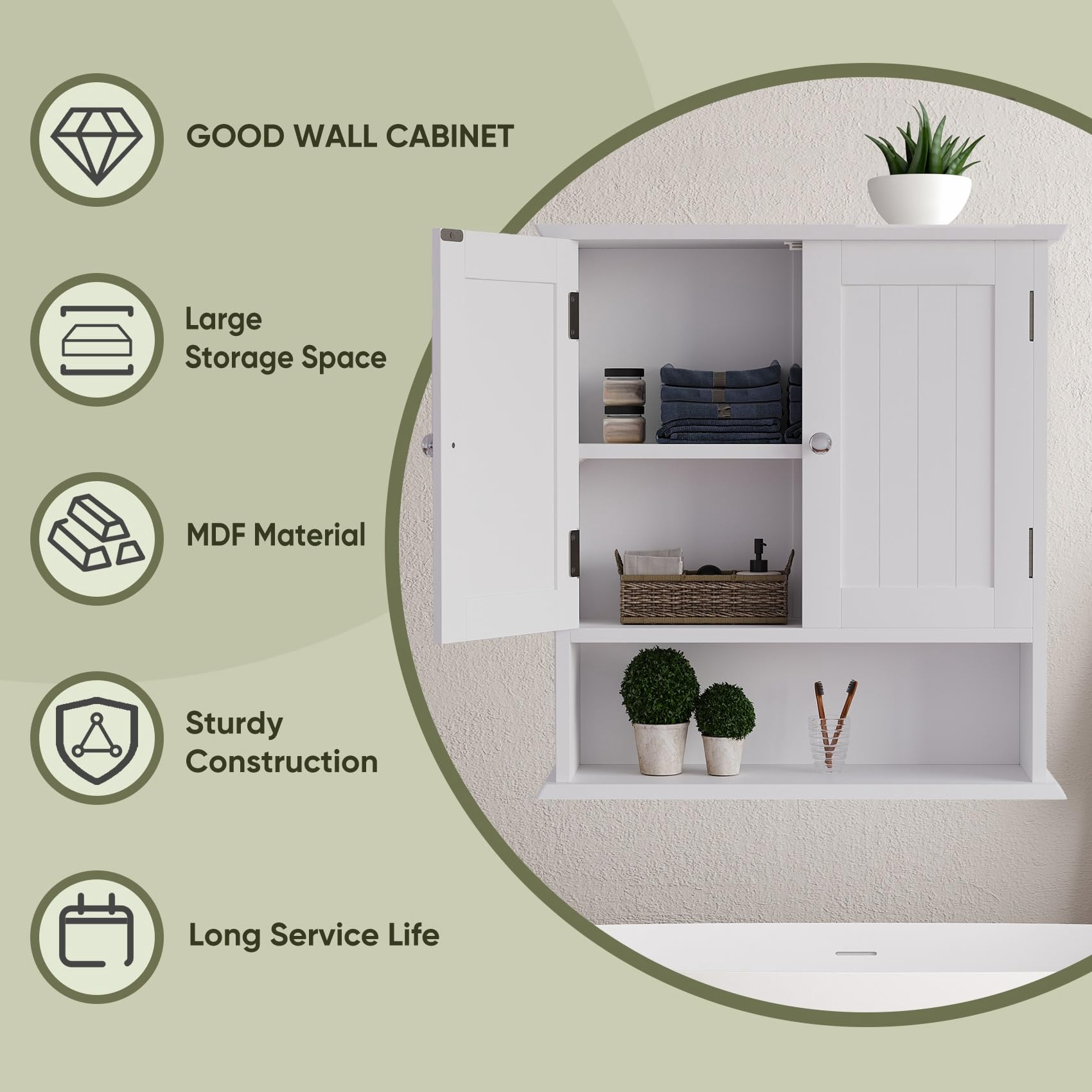 White Bathroom Medicine Cabinets Classic 30 Inch White Medicine intended for Vega Wall Mounted Bathroom Medicine Cabinet, White