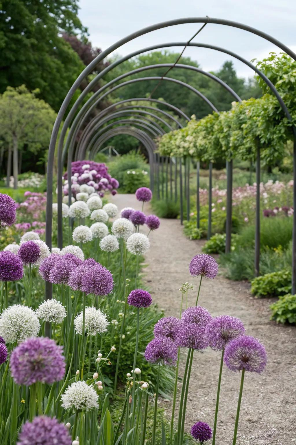 19+ Inspiring Allium Garden Design Ideas within Plant in odd numbers (3, 5, 7) for natural appearance