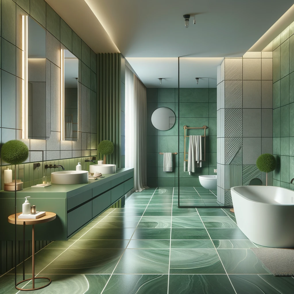 Bathroom Design With Green Tiles inside The Secret to Pairing Forest Green Walls with Brass Hardware for an Immersive Feel
