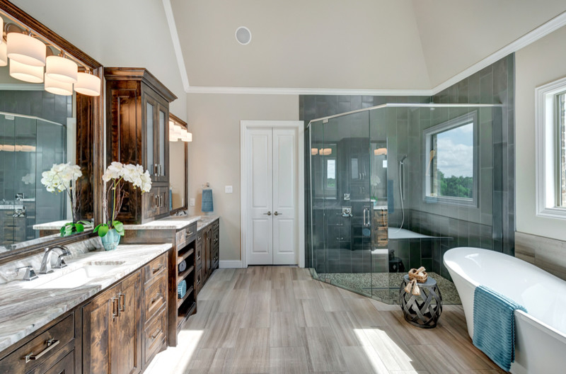 Bright Comfortable & Fresh In Southlake - Transitional - Bathroom ... intended for Custom Bathroom Design In Southlake Tx
