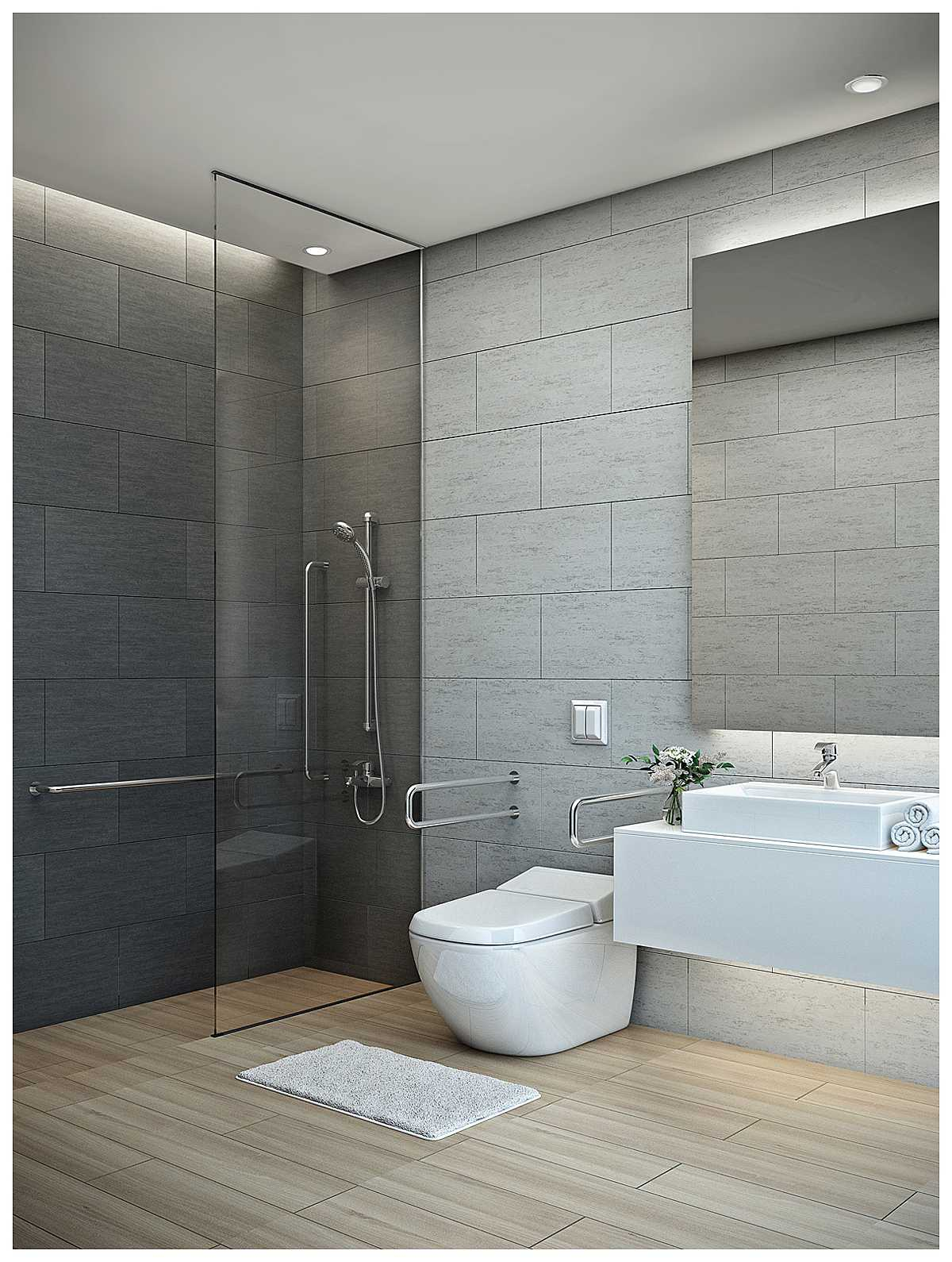 Universal Bathroom Design And Remodeling - Wpl Interior Design regarding Making bathroom safety look less clinical and more comfortable