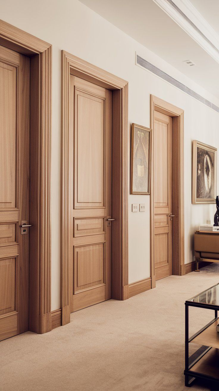 10 Elegant Interior Wood Doors That Define Contemporary Living In 2025 ... for Entryway Curtain Ideas