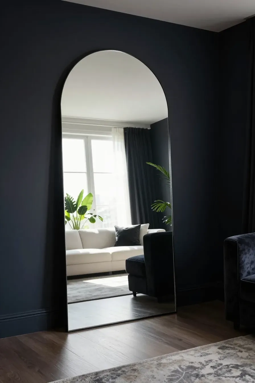 15 Ways To Use A Black Arch Mirror In Your Entryway And Beyond - Bambrise for Hallway Mirror Ideas