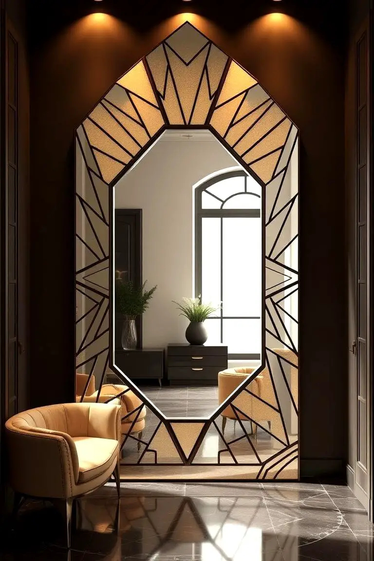 30 Statement Entryway Mirror Ideas To Brighten Narrow Spaces - Simply ... for Hallway Mirror Ideas