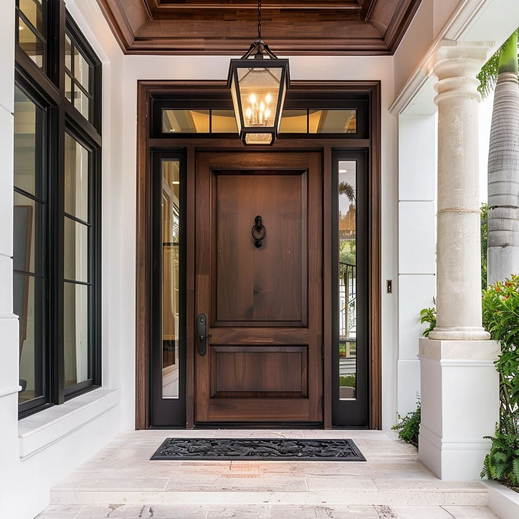Revamp Your Entryway With The Best Front Doors Ideas | Fh | House Front ... for Entryway Curtain Ideas