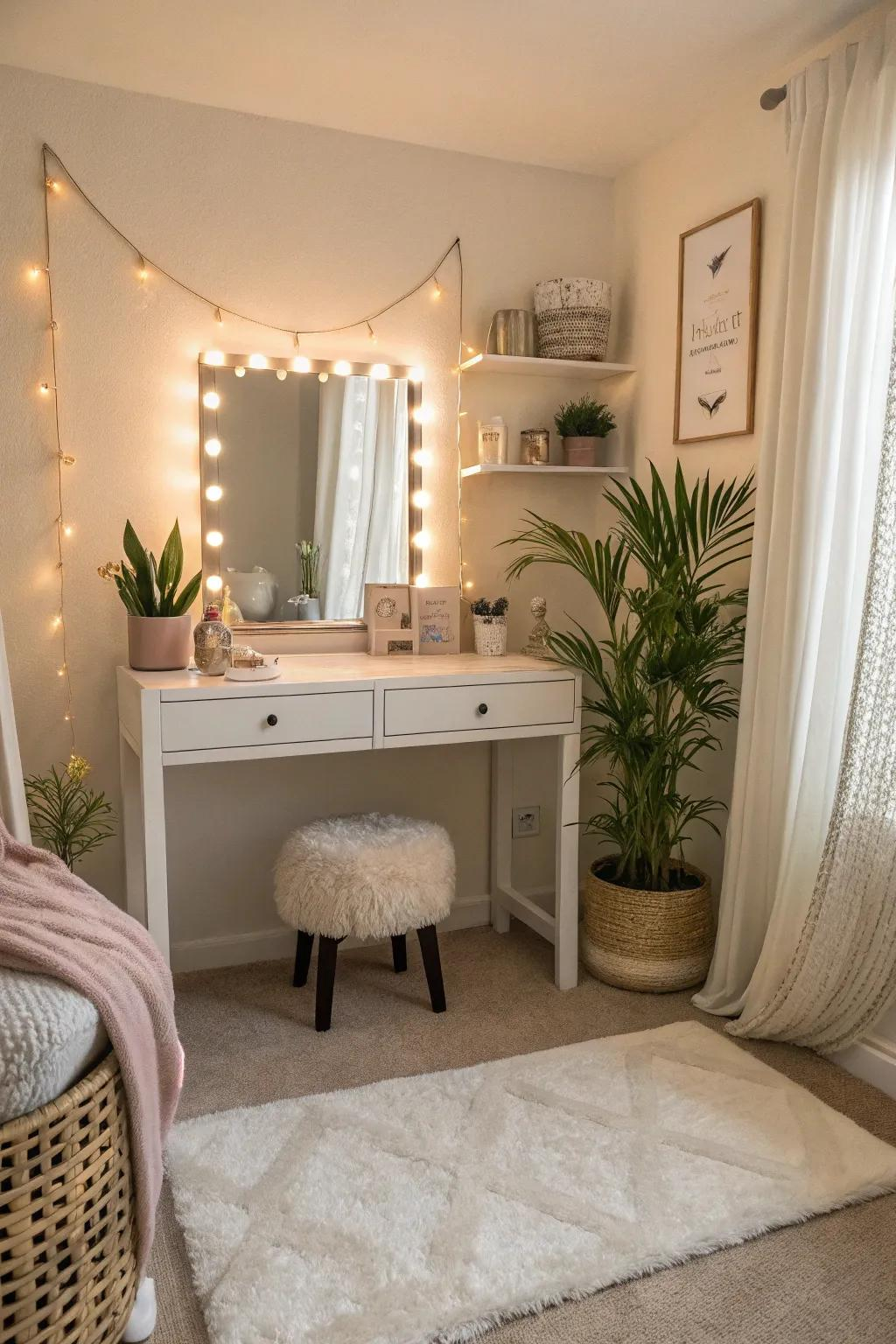 22+ Clever Small Vanity Ideas For Cozy Bedrooms for Nursery Vanity Ideas