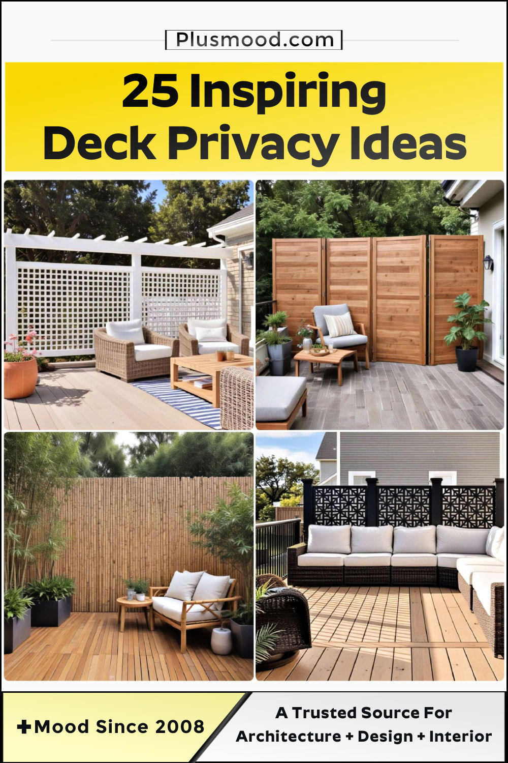 25 Deck Privacy Ideas For A Cozy And Secluded Backyard for Deck Blind Ideas
