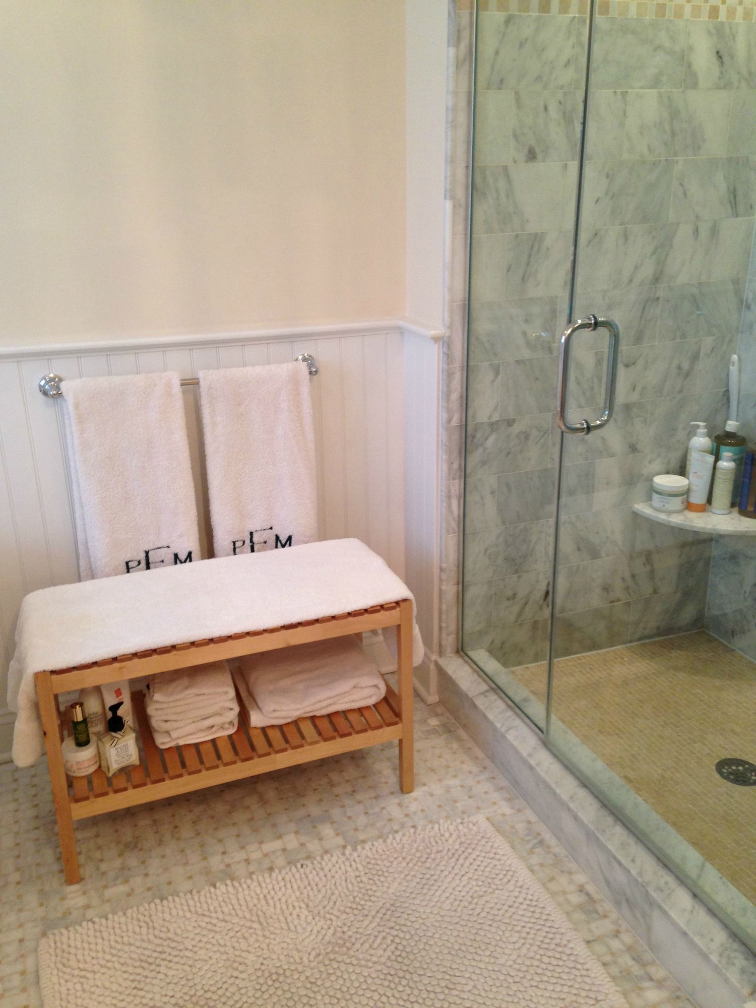 How A Cute Ikea Bathroom Bench Helped Cure My Dry Skin | Glamour for Bathroom Bench Tips