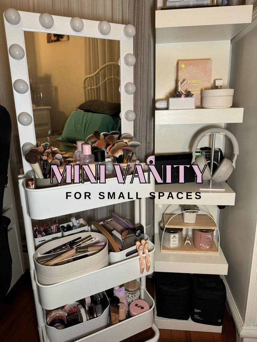 Mini Vanity For Small Spaces/Rooms In 2025 | Ikea Vanity, Future ... for Nursery Vanity Ideas