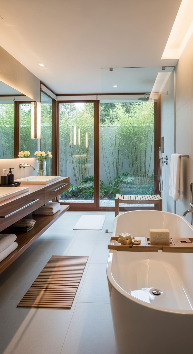 Easy Ways To Create A Home Spa Bathroom With 20 Diy Tips for Deck Shower Hacks