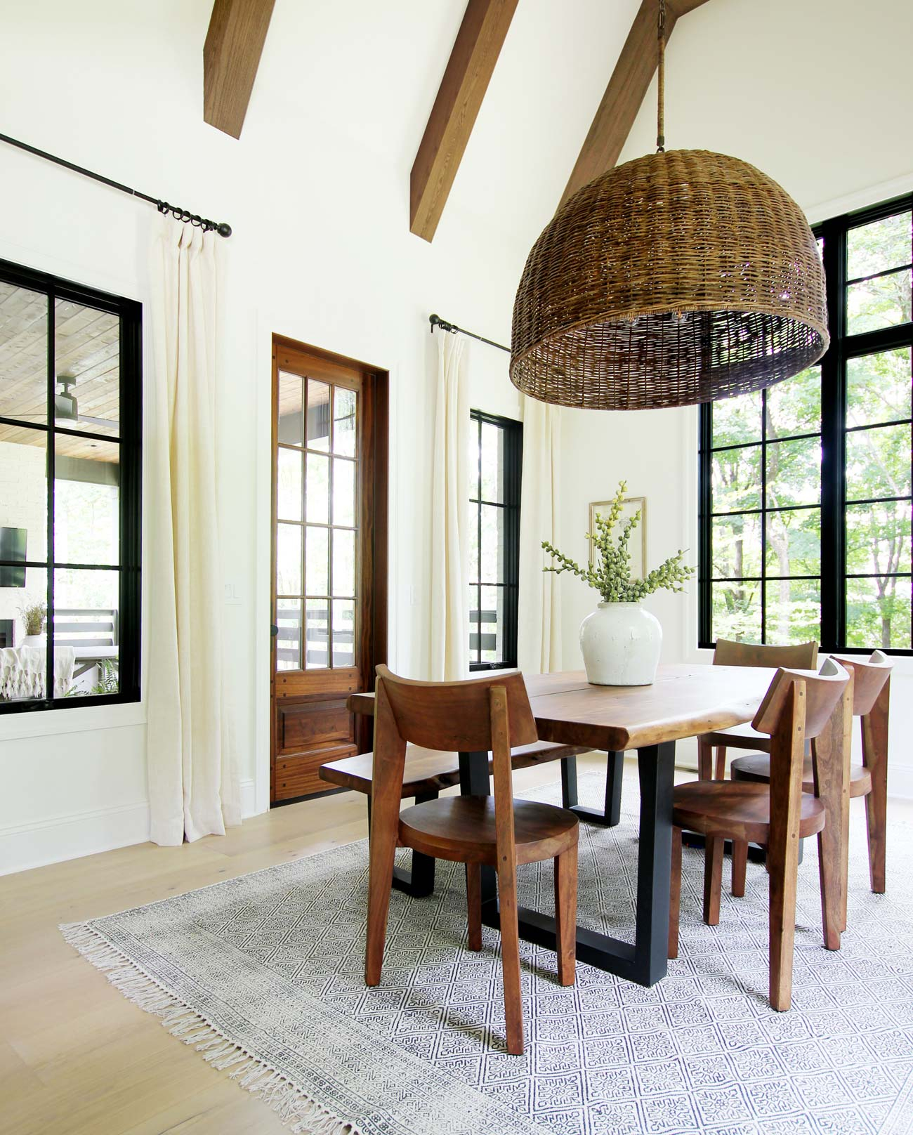 How High To Hang Curtains - Plank And Pillow for Dining Room Curtain Hacks