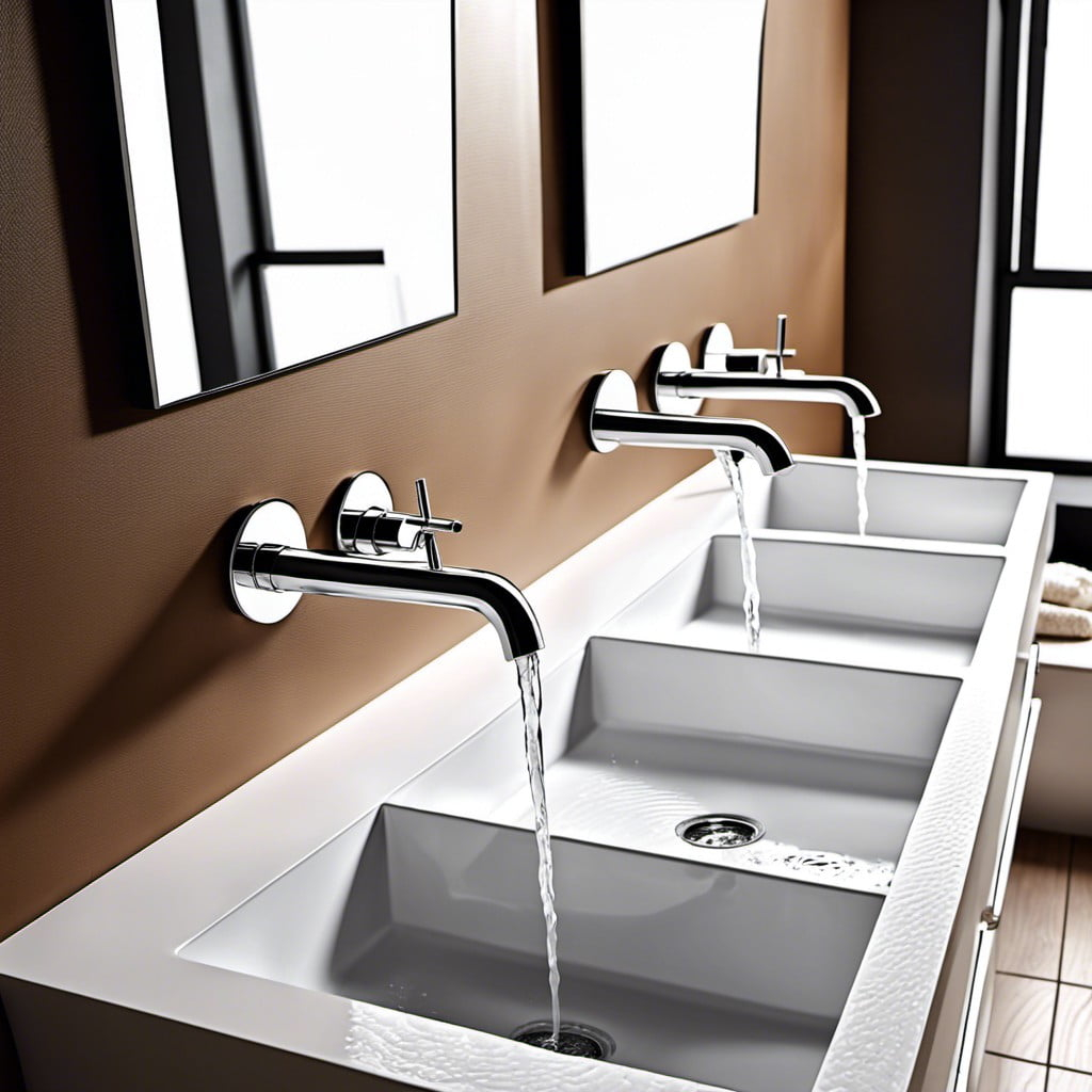Wall Mounted Taps Bathroom Sink for Floating Bathroom Vanity Modern