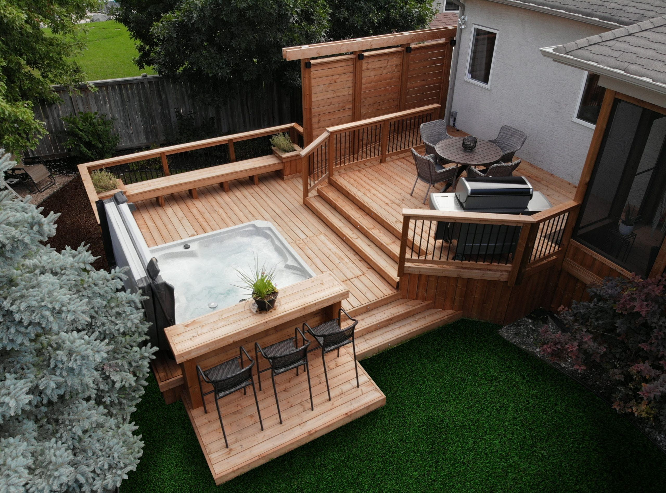 12 Hot Tub Deck Designs That Will Inspire You To Take The Plunge | Hot ... for Deck Towel Tips