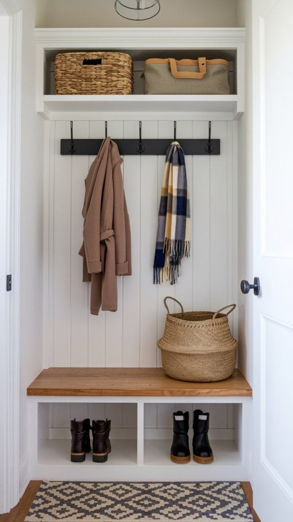 15 Creative Tiny Mudroom Entryway Ideas For Small Spaces for Mudroom Rack Design