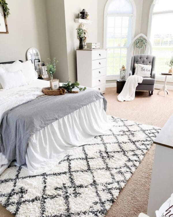 28 Warm Bedroom Carpet Ideas For A Comfortable Place To Unwind for Laundry Rug Ideas