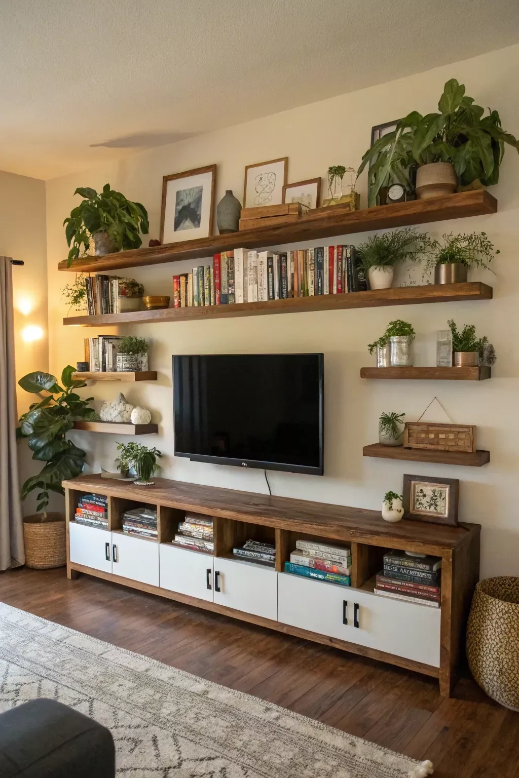 Creative Floating Shelf Ideas To Elevate Your Living Room Design for Living Room Rack Ideas