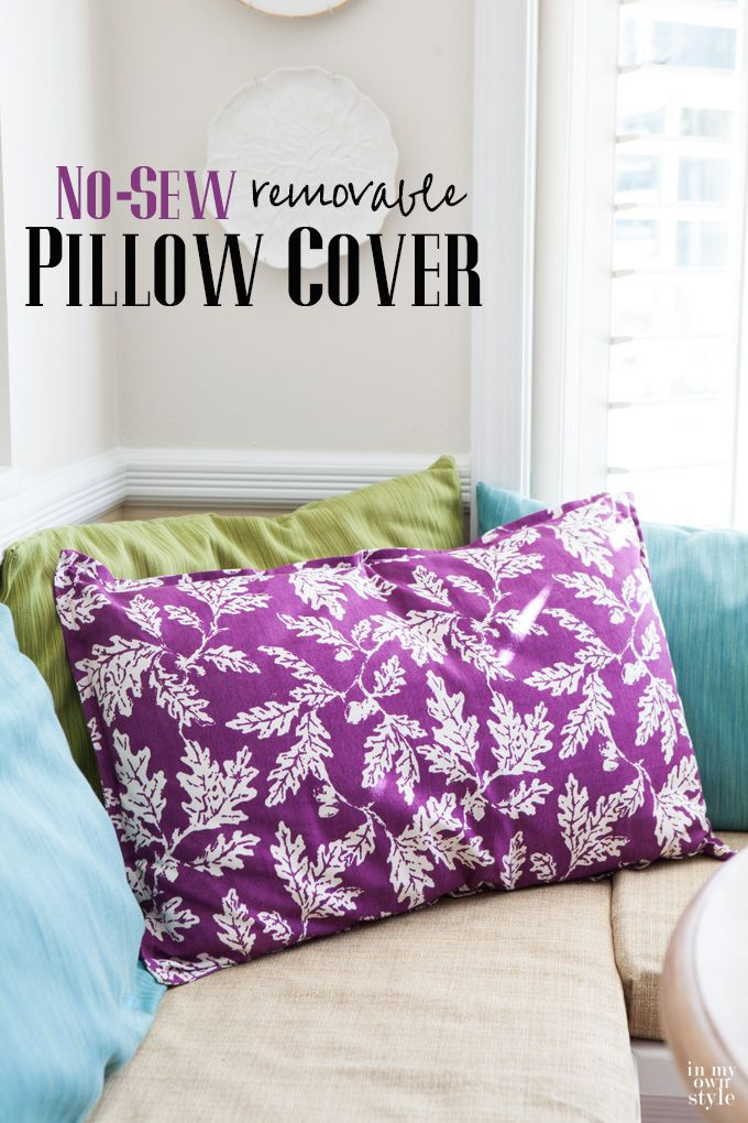 Did You Know With A Tube Of Fabric Glue You Can Make A Large No-Sew ... for No Sew Velvet Pillow Covers