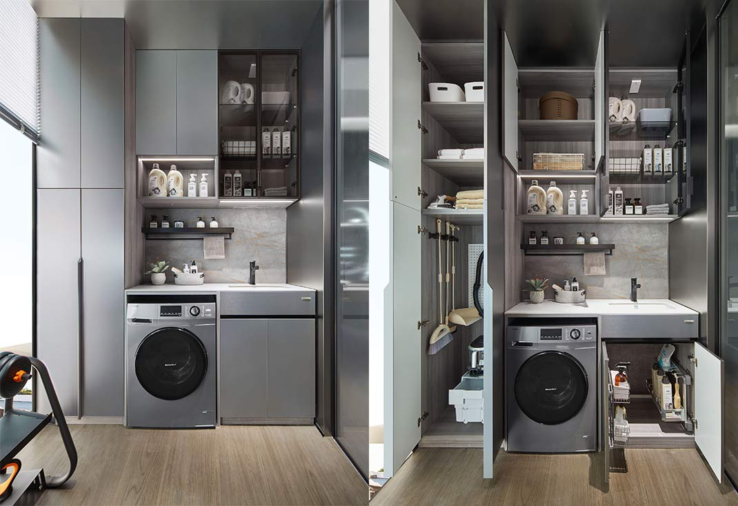 Kitchen Plans Layouts Laundry for Laundry Storage Design