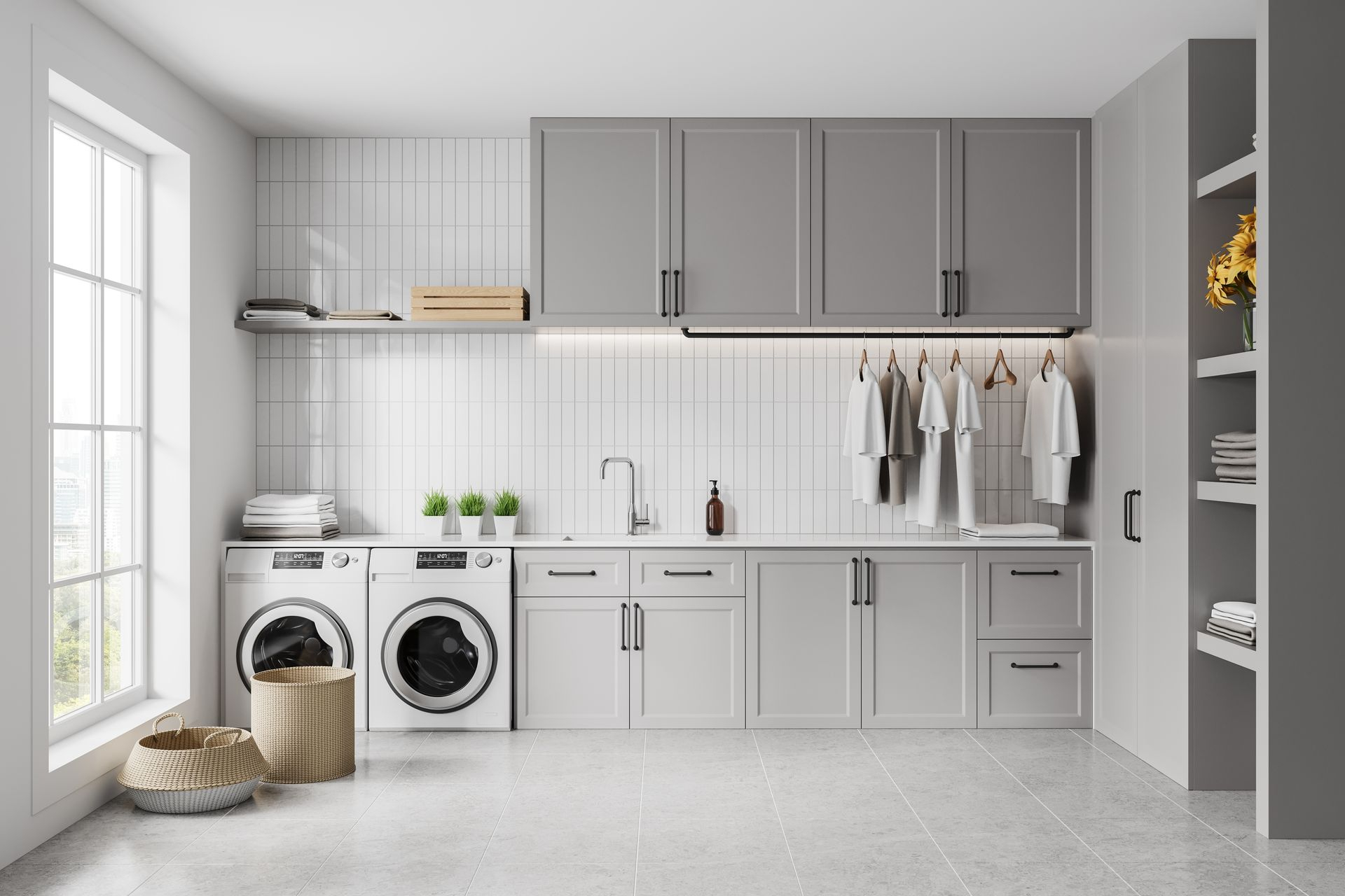 Maximizing Small Spaces: Custom Laundry Rooms & Mudrooms That Work for Laundry Storage Design