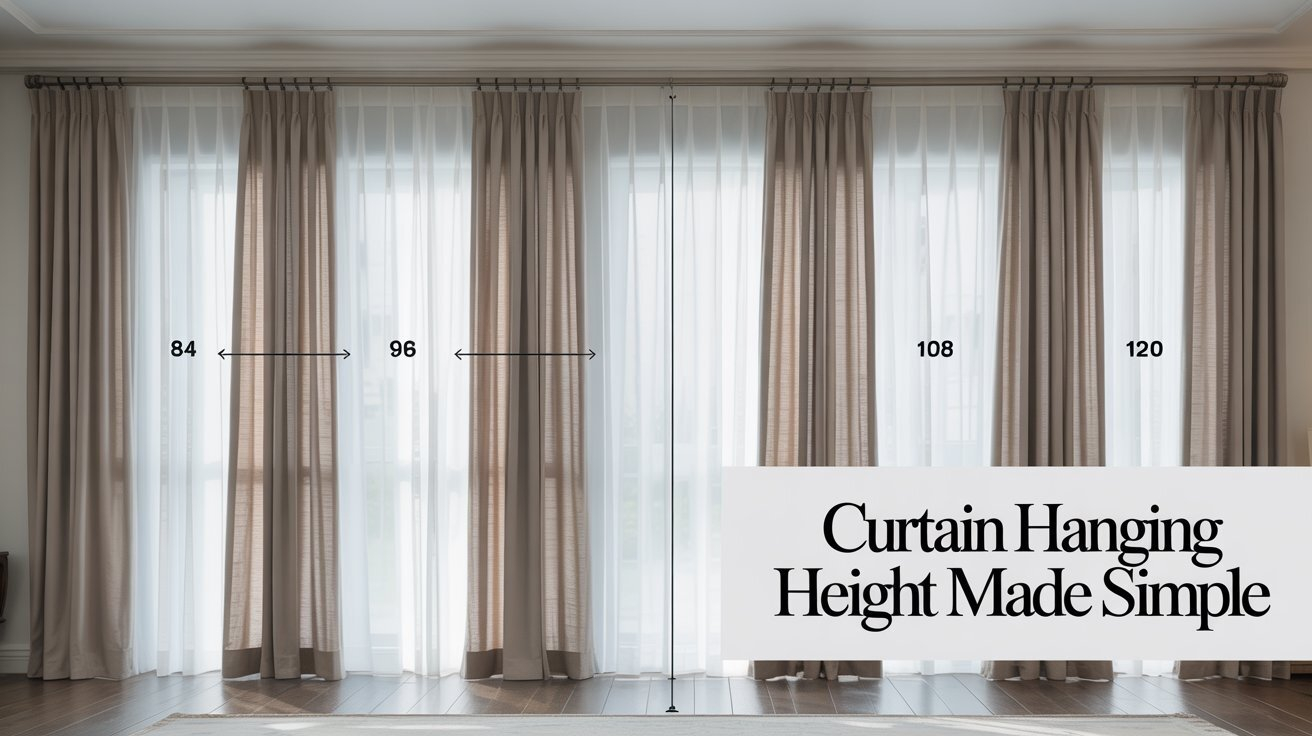 Standard Window Curtain Heights Guide: Perfect Measurements For Every ... for Living Room Curtain Guide