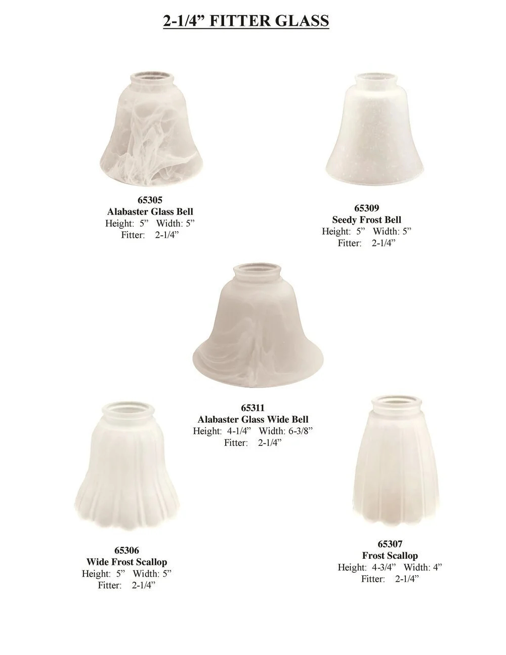 2-1/4 Inch Fitter Glass Shades | Lamp Repair | Lamp Parts | Lamp Shades ... for How To Choose A Replacement Lamp Shade Fitter