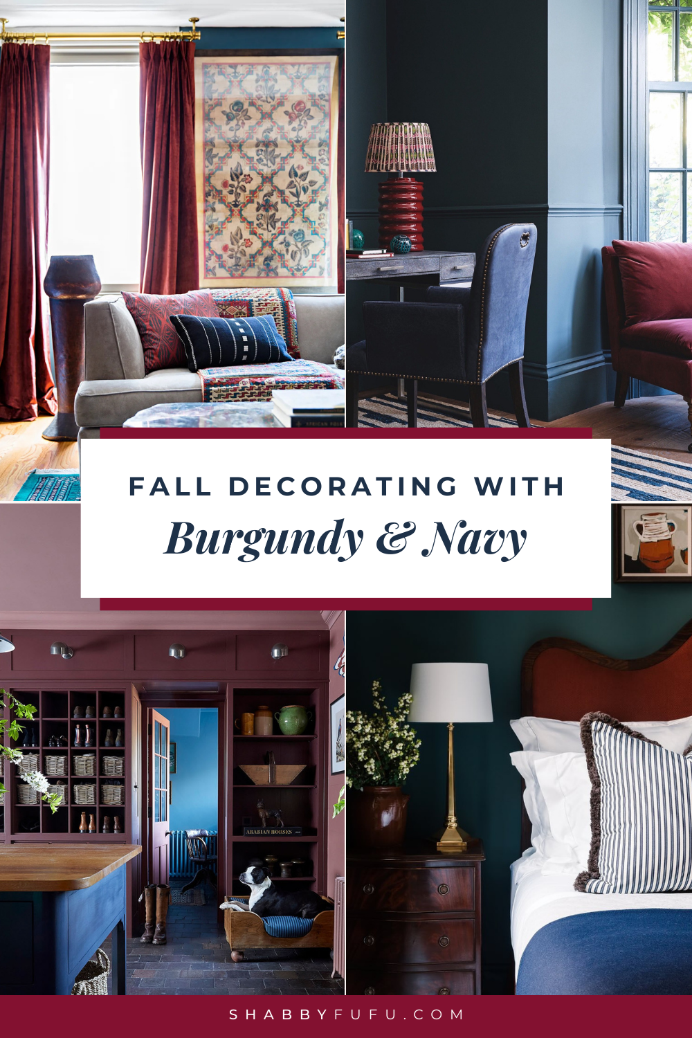 Burgundy And Navy Fall Decorating Ideas For Your Home for Burgundy Home Accents For Fall