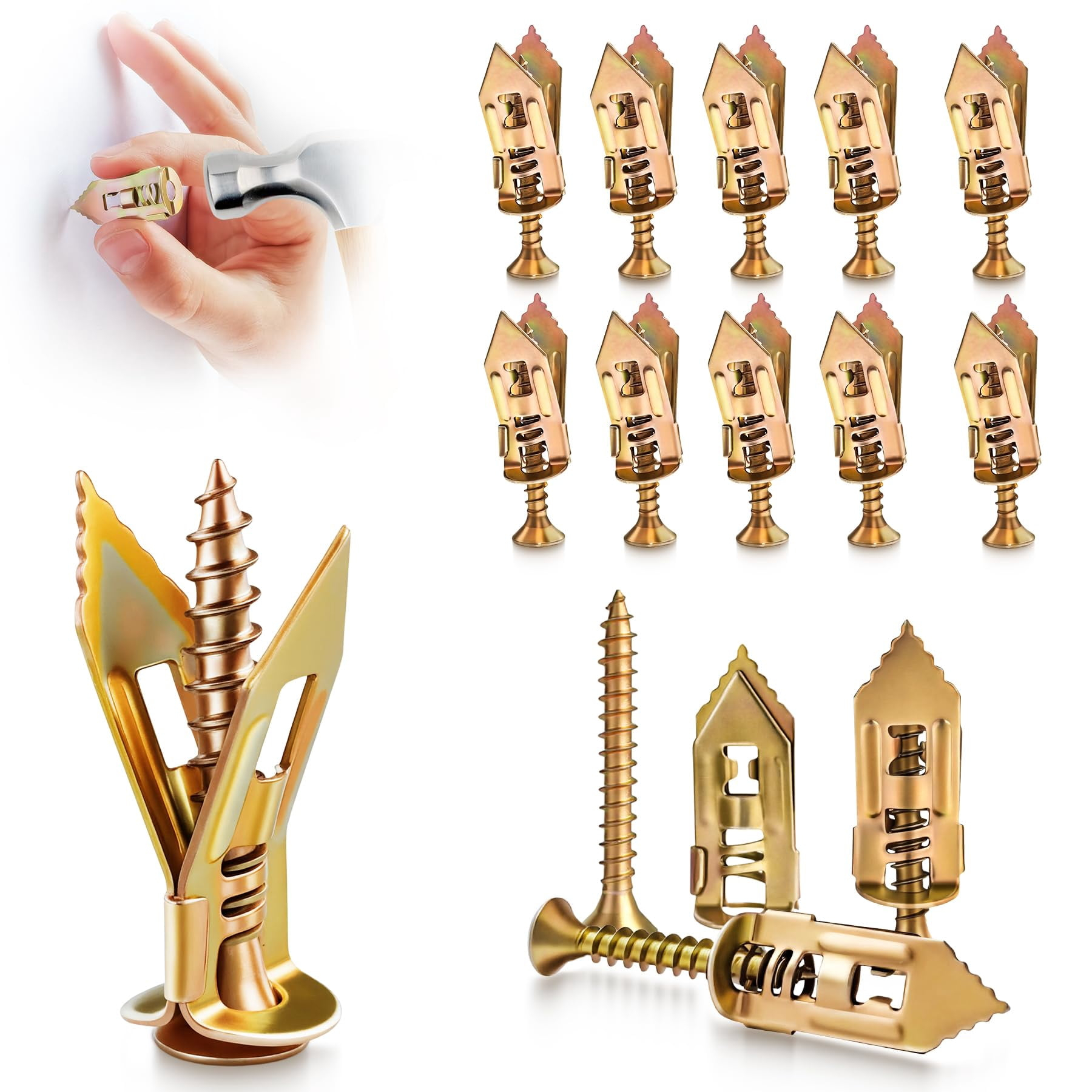 Heehom Self Drilling Drywall Anchors And Screws Kit, Steel Wall Anchors ... for How To Choose Drywall Anchors For Heavy Wall Decor