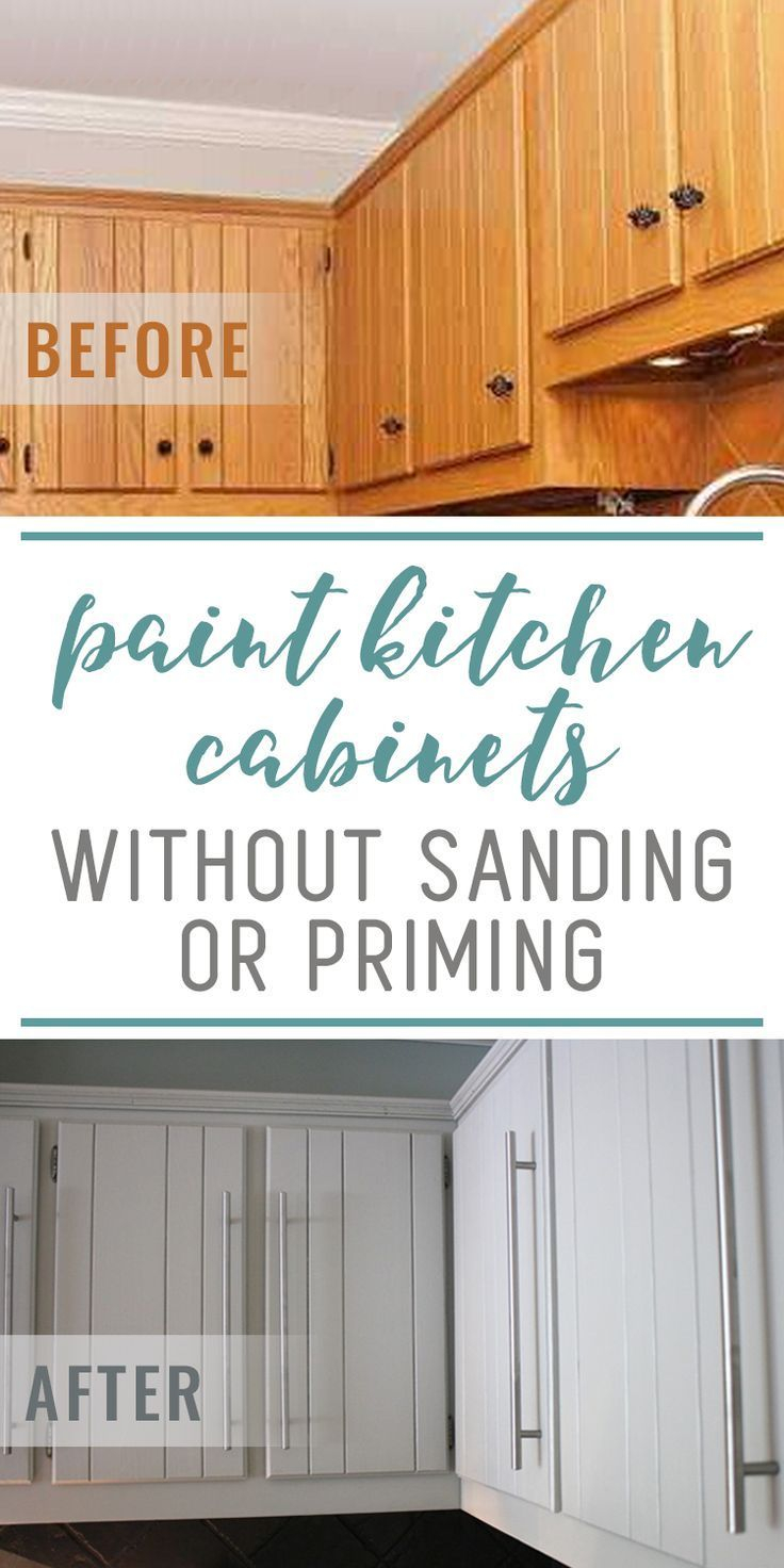 How To Paint Kitchen Cabinets Without Sanding Or Priming - Step By Step ... for How To Paint Kitchen Cabinets Without Brush Marks