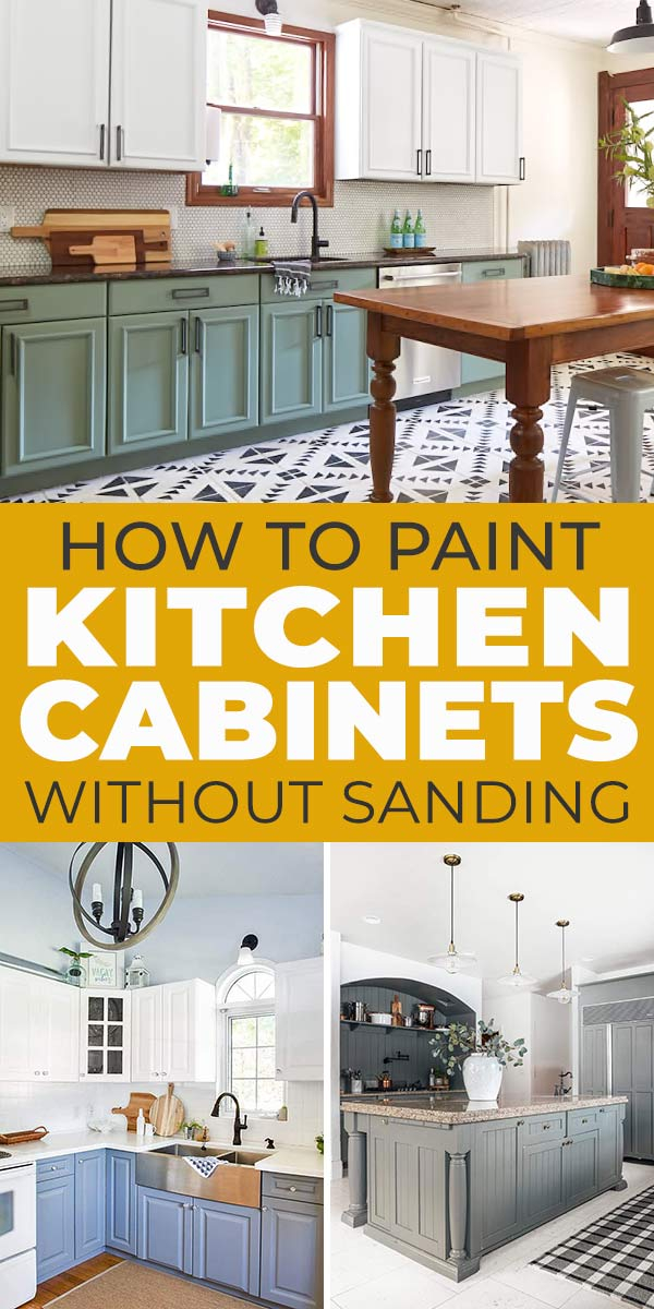 How To Paint Kitchen Cabinets Without Sanding • The Budget Decorator for How To Paint Kitchen Cabinets Without Brush Marks