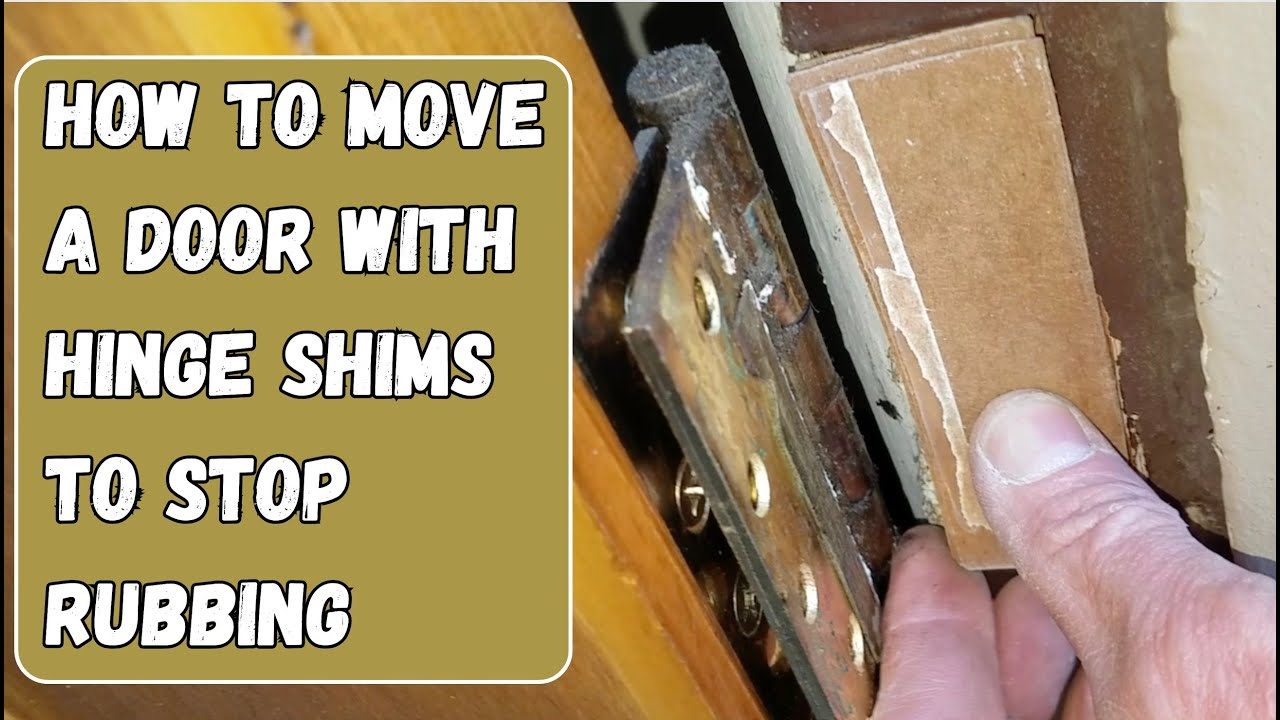 Fix an Interior Door Rubbing the Frame: Hinge Screws and Shims Before Sanding
