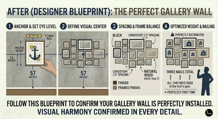 No-Fail Formula To Hang A Gallery Wall - The Decorholic for How To Hang A Gallery Wall