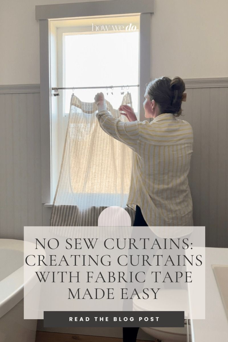 No-Sew Curtains: Easy Diy Tutorial for How To Make No Sew Cabinet Curtains