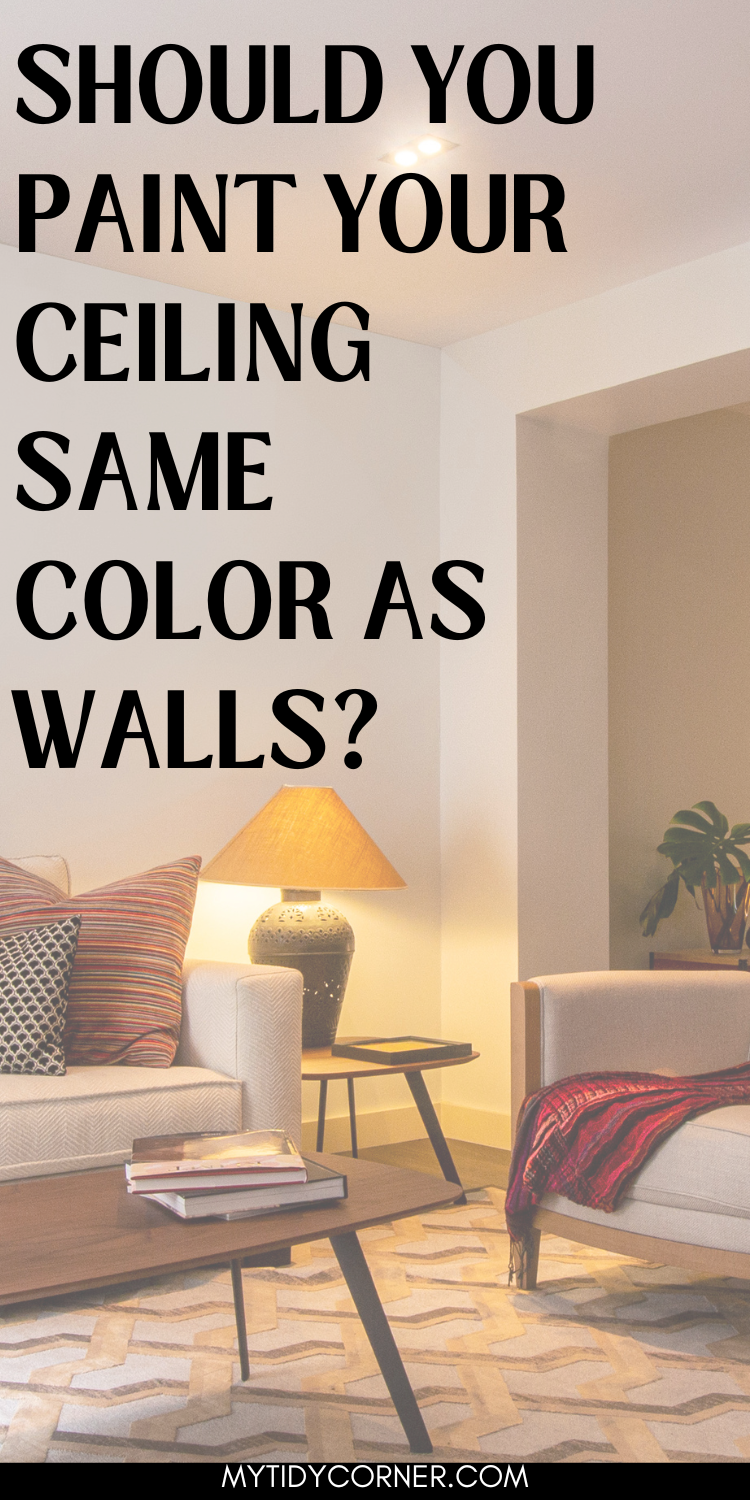 Painting Ceiling Same Color As Walls - Pros And Cons! | Should Ceiling ... for How To Paint A Room